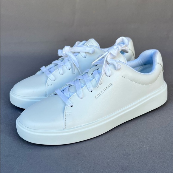 COLE HAAN Grand Crosscourt Traveler Leather White Sneaker Women's Size 7 US - Picture 1 of 12